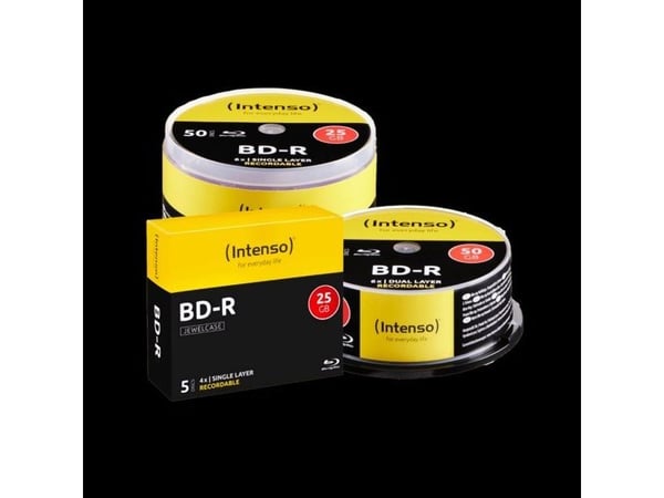 Intenso 5001115, 25 GB, BD-R, Kakeboks, 50 stykker