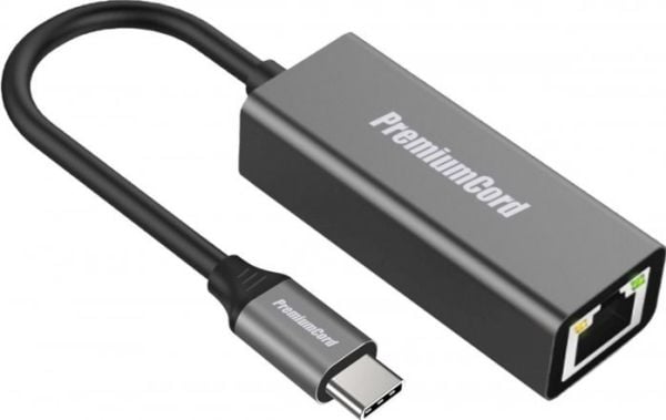PremiumCord USB-kaapeli PremiumCord USB-C Gigabit RJ45-muunnin PremiumCord USB-C Gigabit RJ45-muunnin