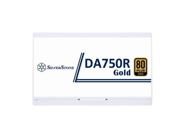 SilverStone DA750R Gold - Strømforsyning (intern) - fully modular, PCIe 5.0 - ATX12V 3.1 - 80 PLUS Gold - AC 90-264 V - 750 watt - aktiv PFC - hvit