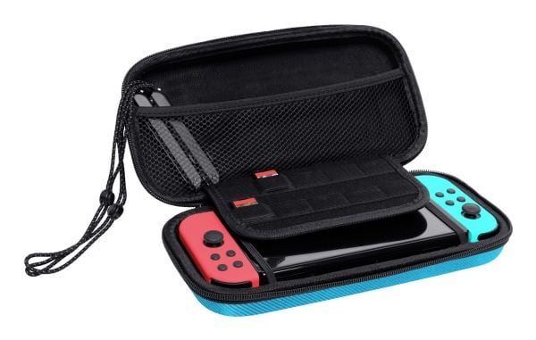 Trust GXT 1248S, Hardplast, Nintendo, Svart, Blå, Rød, Nintendo Switch, Nintendo Switch Lite, Nintendo Switch OLED, Sjokkresistent, Glidelås