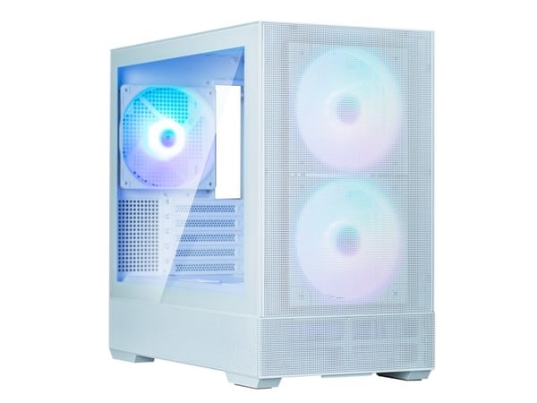 Zalman P30 Air - MT - micro ATX - sidepanel med vindu (herdet glass) - ingen strømforsyning - hvit - USB/lyd