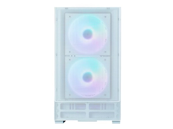 Zalman P30 Air - MT - micro ATX - sidepanel med vindu (herdet glass) - ingen strømforsyning - hvit - USB/lyd