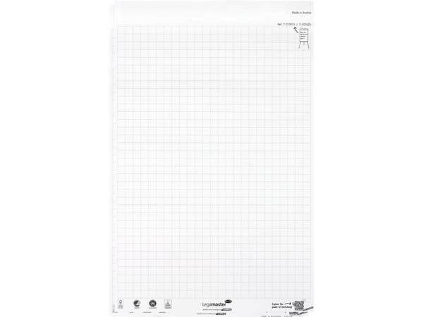 Legamaster 7-157625, Papir, 0,12 mm, 650 mm, 980 mm, 4,99 kg, 63 stykker