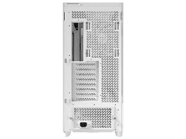Antec Flux Pro - FT - utökad ATX - genomskinlig sidopanel (härdat glas) - ingen strömförsörjning (ATX) - vit - USB/ljud