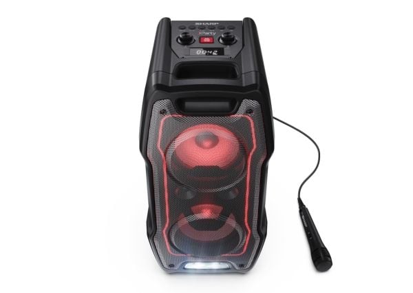 Sharp PS-931 - Selskapshøyttaler - for bærbar bruk - trådløs - Bluetooth - toveis - svart