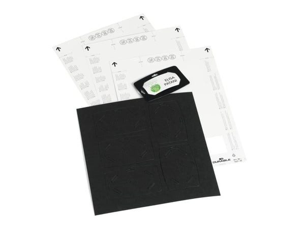 Durable 827201, Merkeholder, Landskap/portrett, Fotoark kartong, Svart, 7,5 cm, 4 cm