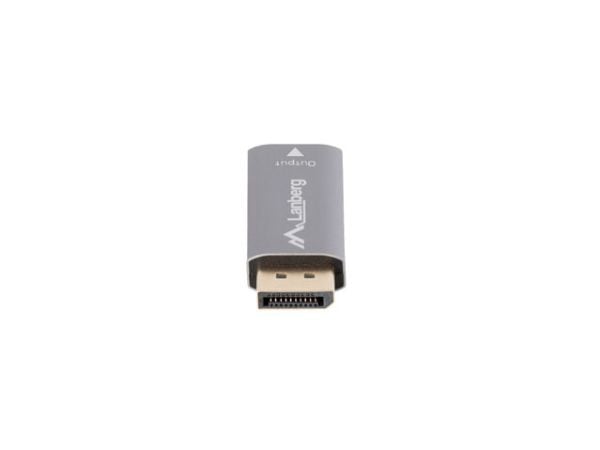 Lanberg - Video adapter - DisplayPort hann til HDMI hunn - sølv - 4K(3840 x 2160) støtte