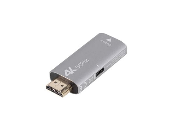 Lanberg - Video adapter - DisplayPort hunn til HDMI hann - sølv - 4K(3840 x 2160) støtte