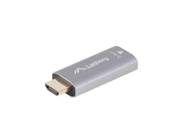 Lanberg - Video adapter - DisplayPort hunn til HDMI hann - sølv - 4K(3840 x 2160) støtte