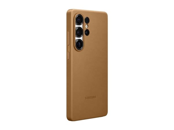 Samsung EF-VS938 - Baksidedeksel for mobiltelefon - fauxlær - kamelhårfarget - for Galaxy S25 Ultra
