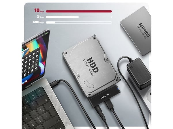 AXAGON - Grensesnittadapter - 2,5", 3,5" - SATA 6Gb/s - USB-C