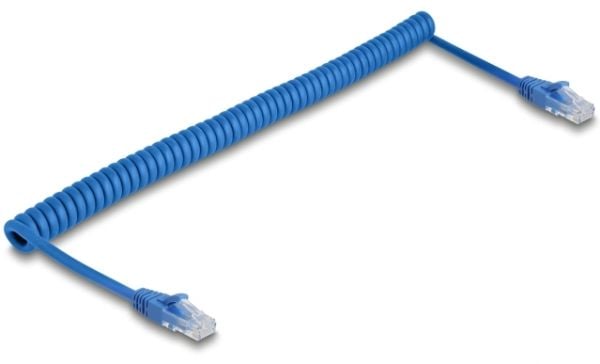 Delock - Nettverkskabel - RJ-45 (hann) til RJ-45 (hann) - 3.3 m - 5.5 mm - UTP - CAT 6 - rullet sammen, uten hindringer - blå