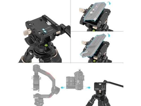 SmallRig 4643, 3 ben, Sort, 150 cm, 2,9 kg