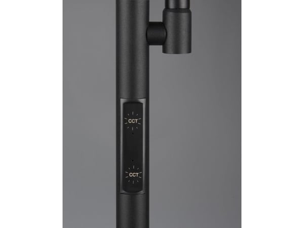 Gulvlampe LED REALITY SPECTER 17+4,5W 2700-4000-6500K 1900+450lm DIM sort Ø25x178 cm