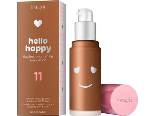 Benefit Hello Happy Brightening Liquid Foundation 11 Dark Neutral SPF 15, 30 ml