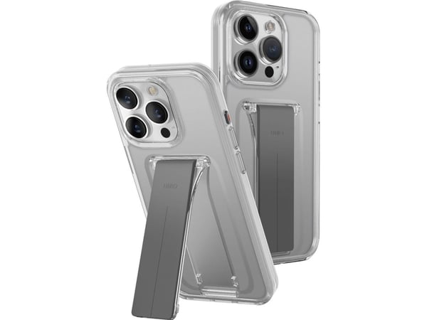 UNIQ deklas hållare med stativ för Apple iPhone15 Pro Max 6.7" - transparent