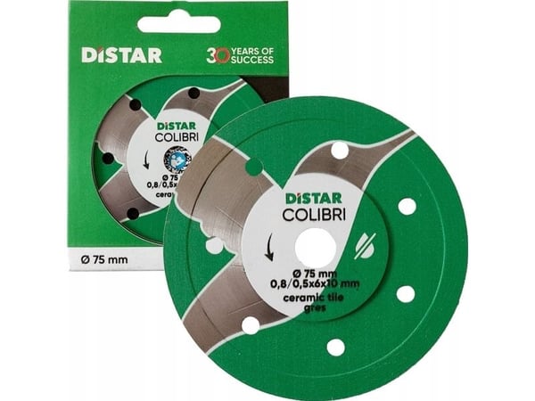 76 mm x 10 mm diamantskive for fliser Colibri, Distar