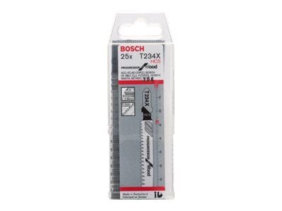 Bosch Progressor for Wood T 234 X - Stikksagblad - for tre, bløtt tre - 25 deler - T-skaft - lengde: 117 mm