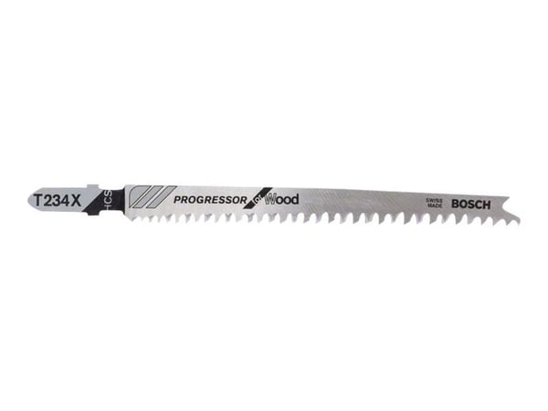 Bosch Progressor for Wood T 234 X - Stikksagblad - for tre, bløtt tre - 25 deler - T-skaft - lengde: 117 mm