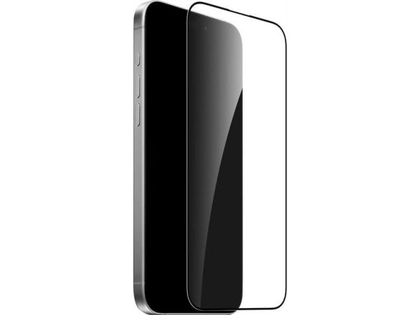 PURO PUSDGFRAIPHONE1661, Apple, iPhone 16, Slagbestandig, Ridseresistent, Splintfri, Sort, Transparent, 1 stk