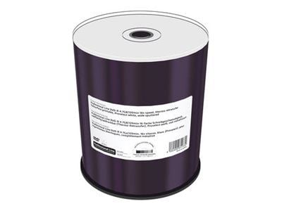 MediaRange Professional Line - 100 x DVD-R - 4.7 GB (120 min) 16x - hvit - skrivbar innerring, gjenoverførbar termoskrivbar overflate - murstein