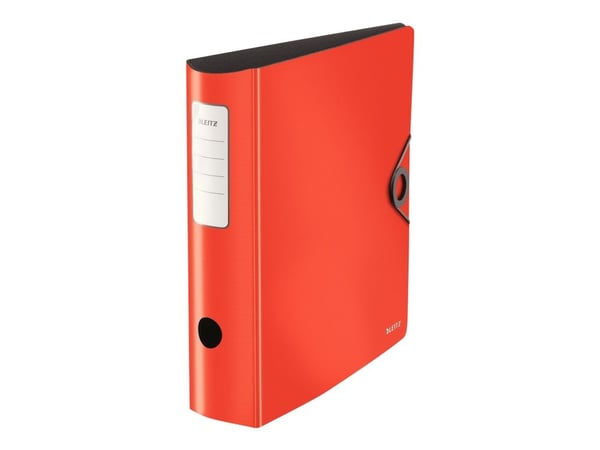 Leitz 180° Active Solid - Hevarmbuefil - bokryggbredde: 80 mm - for A4 - kapasitet: 500 ark - rød