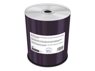 MediaRange Professional Line - 100 x DVD-R - 4.7 GB (120 min) 16x - sølv - skrivbar innerring, blekkstråleskrivbar overflate - murstein