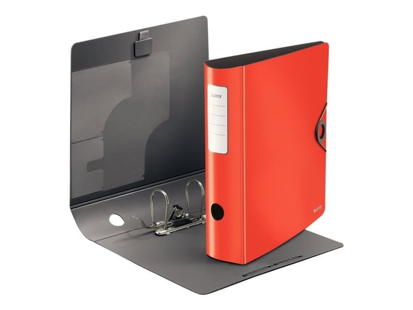 Leitz 180° Active Solid - Hevarmbuefil - bokryggbredde: 80 mm - for A4 - kapasitet: 500 ark - rød