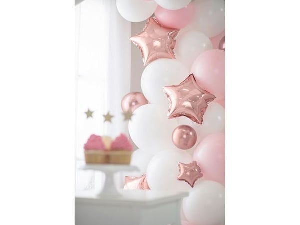 PartyDeco CHB1-5-019R-50, Lekeballong, Latex, Rosegull, Temafest, Rund, Ikke for barn under 36 måneder