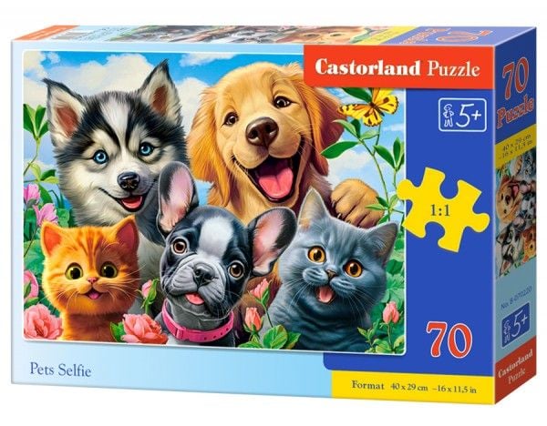 Castorland puslespill 70 Pets Selfie CASTOR