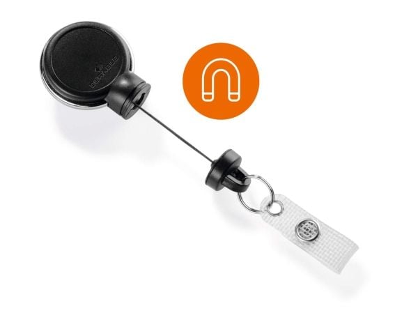 Durable 834901, Uttrekkbar merkesnelle, Svart, 1 stykker, Plast, 35 mm, 65 mm