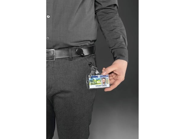 Durable 834901, Uttrekkbar merkesnelle, Svart, 1 stykker, Plast, 35 mm, 65 mm