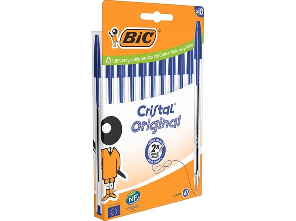 BIC 516352, Kuulakärkikynä, Sininen, 10 kpl, Medium