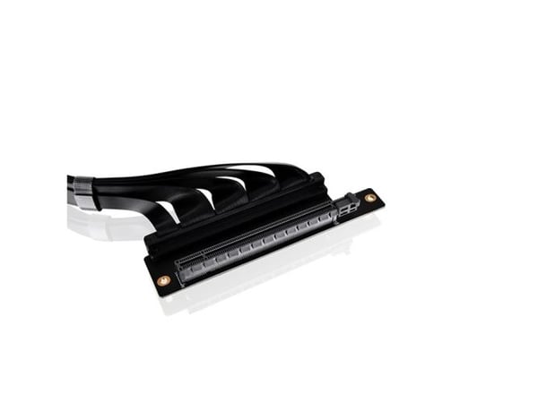 PCI-E 4.0 dobbel 90° stigerkabel (svart, 40 cm)