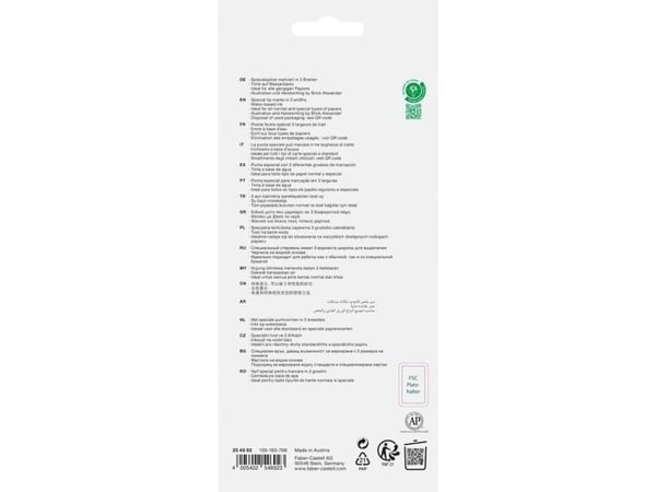 Faber-Castell Textliner Graffiti, 8 stykker, Beige, Svart, Blå, Grønn, Lyserosa, Oransje, Rosa, Gult, Meisel tupp, Plast, 1 mm, 5 mm
