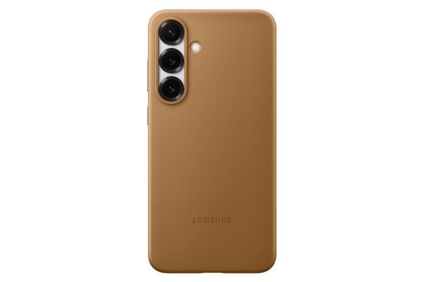 Samsung EF-VS936 - Baksidedeksel for mobiltelefon - fauxlær - kamelhårfarget - for Galaxy S25+