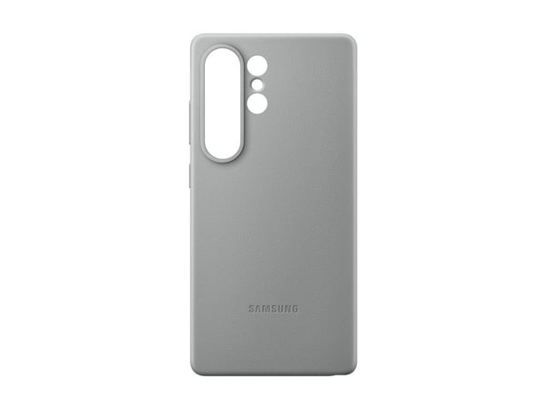 Samsung EF-VS938 - Bagsidecover til mobiltelefon - læder mønster - grå - for Galaxy S25 Ultra