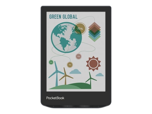 PocketBook Verse PRO Color - eBook-leser - Linux 4.9.56 - 16 GB - 6" 16 grånivåer (4-bts) E Ink Kaleido 3 - berøringsskjerm - Bluetooth, Wi-Fi 5 - ...