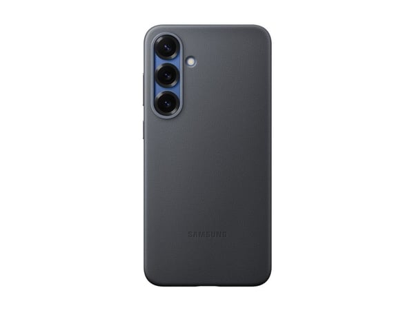Samsung EF-VS936 - Bagsidecover til mobiltelefon - læder mønster - sort - for Galaxy S25+