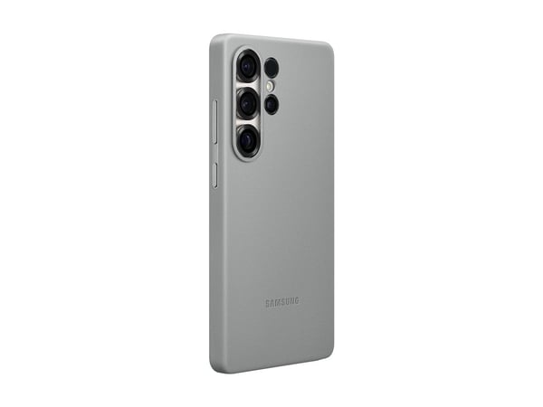 Samsung EF-VS938 - Bagsidecover til mobiltelefon - læder mønster - grå - for Galaxy S25 Ultra