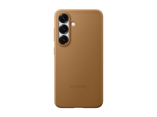 Samsung EF-VS931 - Baksidedeksel for mobiltelefon - fauxlær - kamelhårfarget - for Galaxy S25