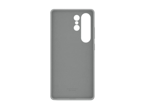 Samsung EF-VS938 - Bagsidecover til mobiltelefon - læder mønster - grå - for Galaxy S25 Ultra