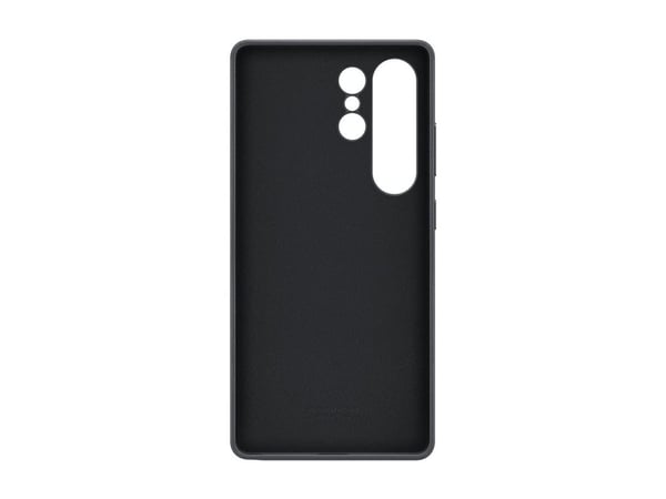 Samsung EF-VS938 - Bagsidecover til mobiltelefon - læder mønster - sort - for Galaxy S25 Ultra