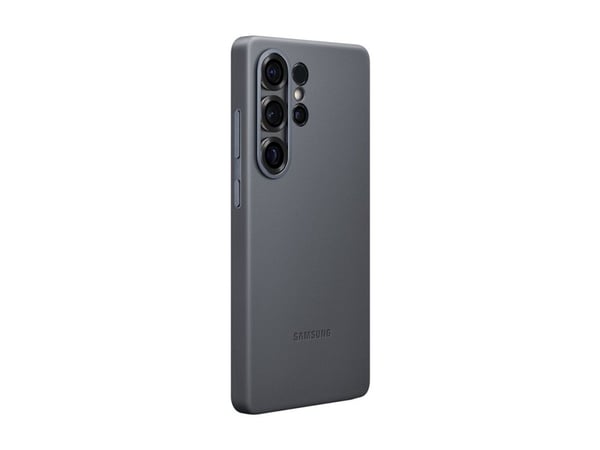 Samsung EF-VS938 - Bagsidecover til mobiltelefon - læder mønster - sort - for Galaxy S25 Ultra
