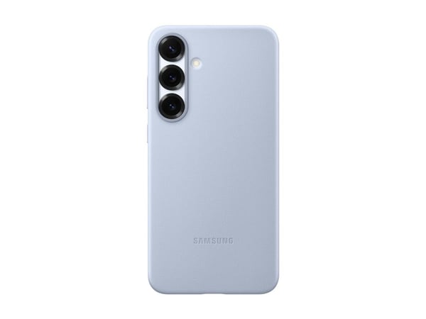 Samsung EF-VS936 - Bagsidecover til mobiltelefon - læder mønster - lyseblå - for Galaxy S25+