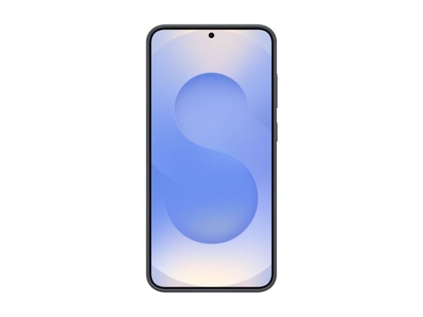 Samsung EF-VS936 - Bagsidecover til mobiltelefon - læder mønster - sort - for Galaxy S25+