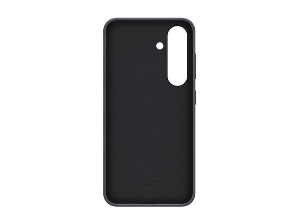 Samsung EF-VS931 - Bagsidecover til mobiltelefon - læder mønster - sort - for Galaxy S25