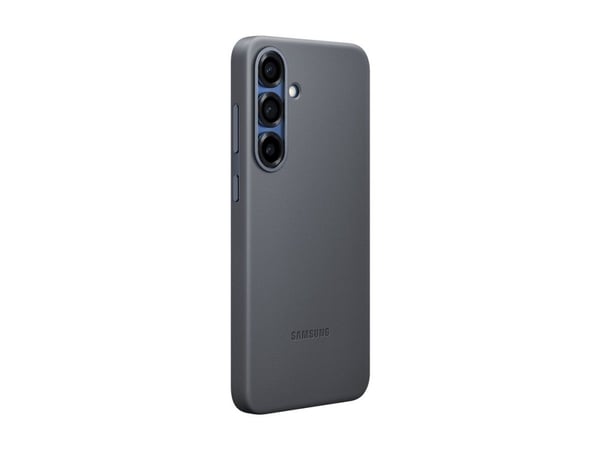 Samsung EF-VS936 - Bagsidecover til mobiltelefon - læder mønster - sort - for Galaxy S25+