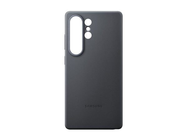 Samsung EF-VS938 - Bagsidecover til mobiltelefon - læder mønster - sort - for Galaxy S25 Ultra