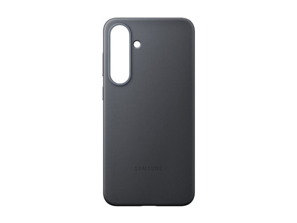 Samsung EF-VS936 - Bagsidecover til mobiltelefon - læder mønster - sort - for Galaxy S25+